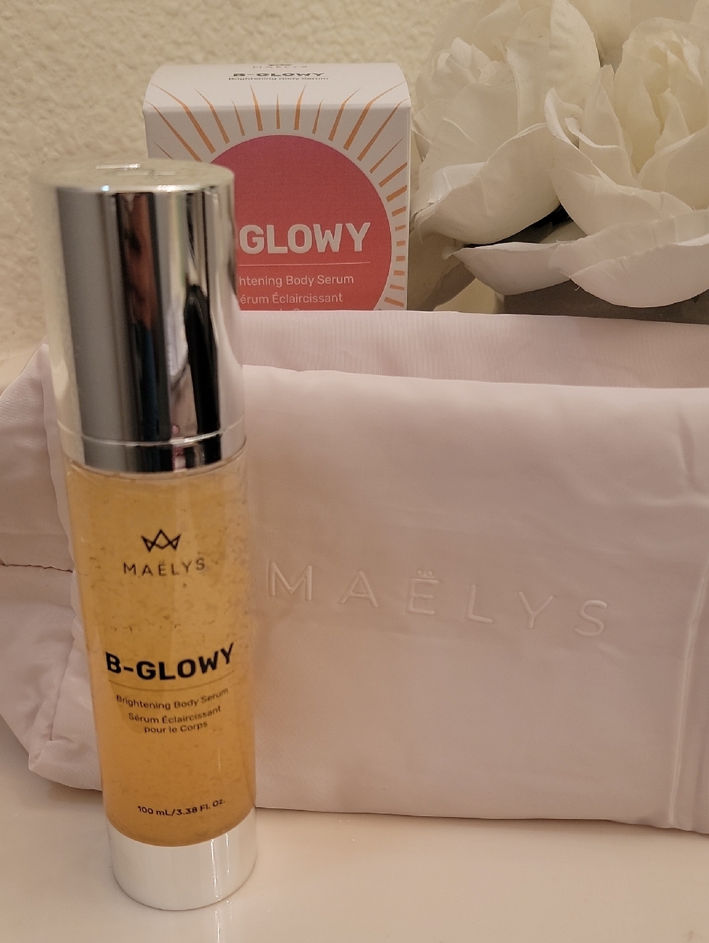 MAELYS B-GLOWY Brightening Body Serum with Free Cosmetic Bag